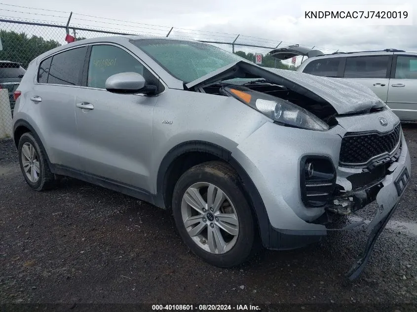 KNDPMCAC7J7420019 2018 Kia Sportage Lx