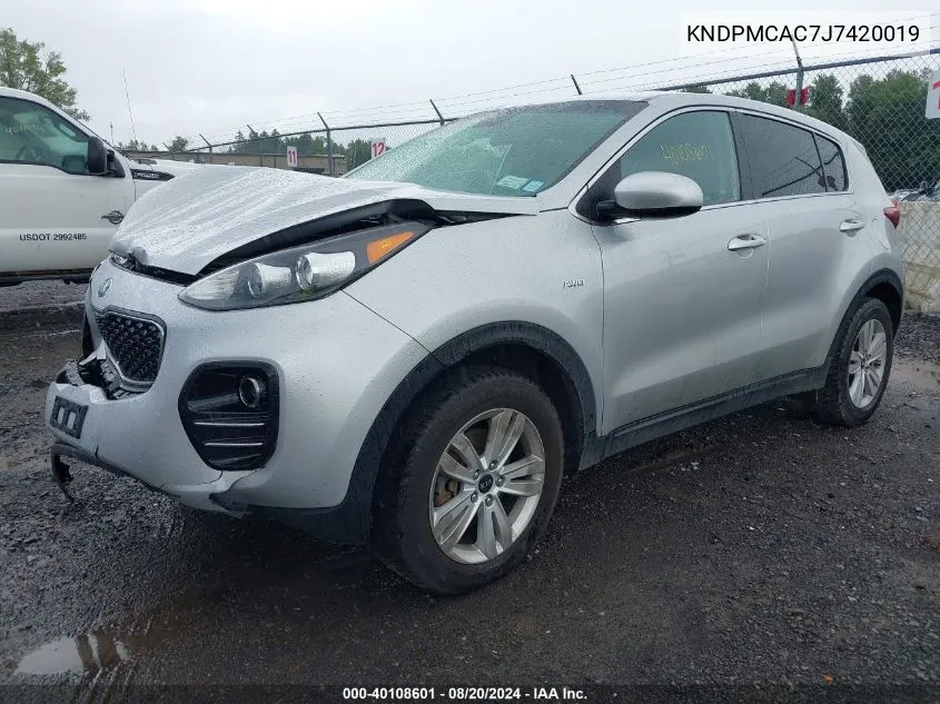 KNDPMCAC7J7420019 2018 Kia Sportage Lx