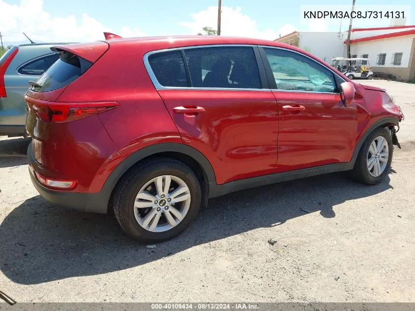 2018 Kia Sportage Lx VIN: KNDPM3AC8J7314131 Lot: 40109434