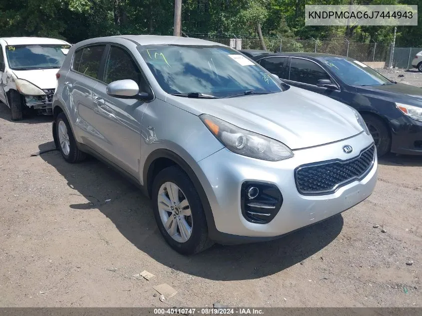 KNDPMCAC6J7444943 2018 Kia Sportage Lx