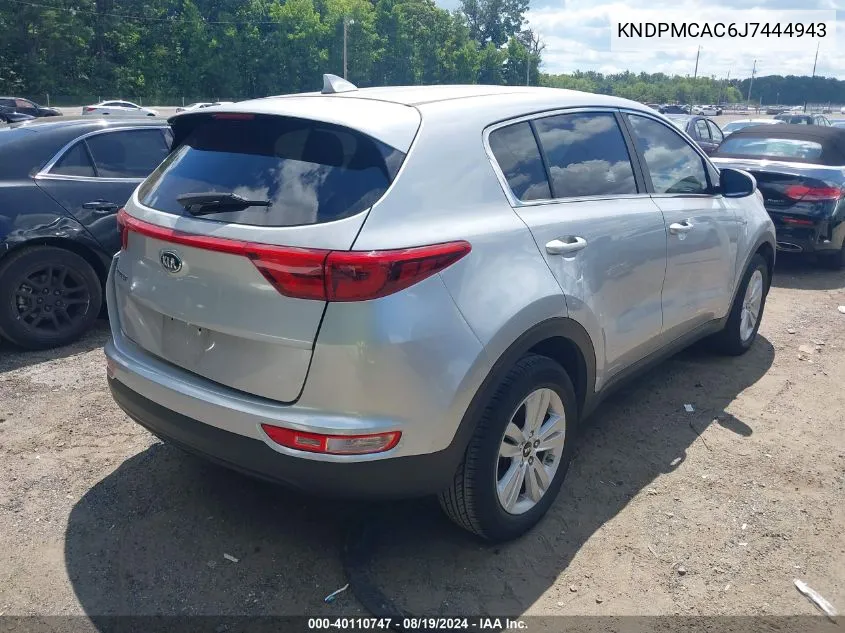 KNDPMCAC6J7444943 2018 Kia Sportage Lx