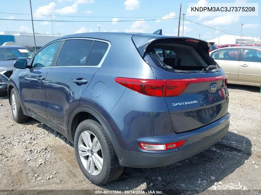 2018 Kia Sportage Lx VIN: KNDPM3AC3J7375208 Lot: 40117504