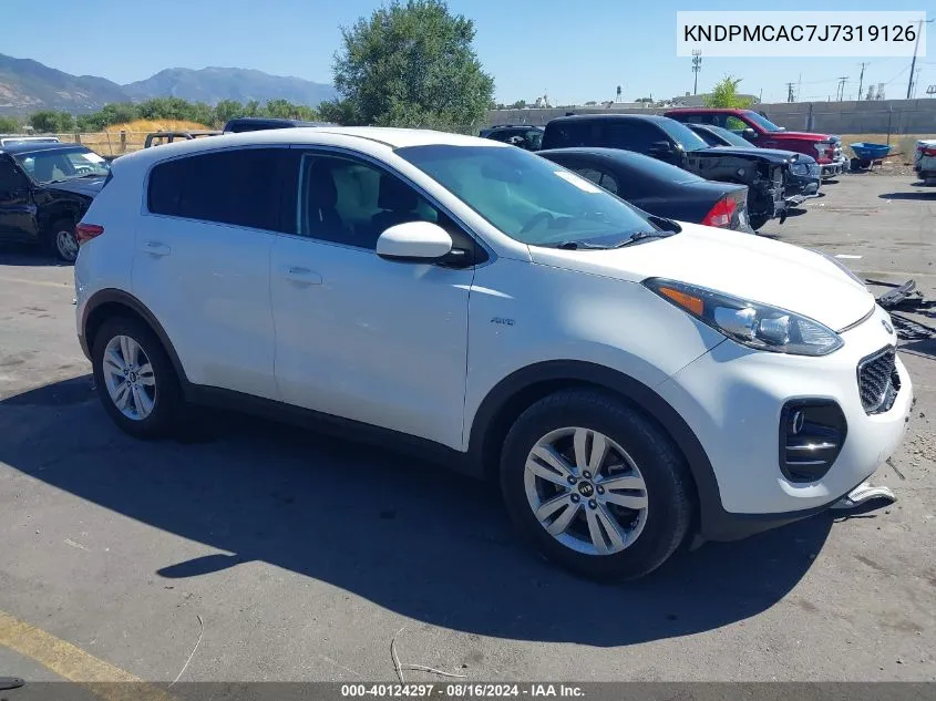 2018 Kia Sportage Lx VIN: KNDPMCAC7J7319126 Lot: 40124297