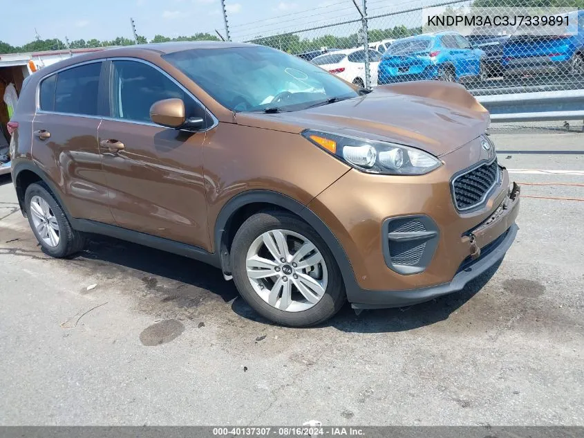 2018 Kia Sportage Lx VIN: KNDPM3AC3J7339891 Lot: 40137307