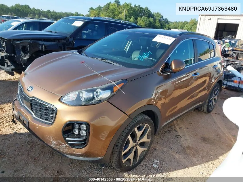 2018 Kia Sportage Sx Turbo VIN: KNDPRCA69J7363480 Lot: 40142556