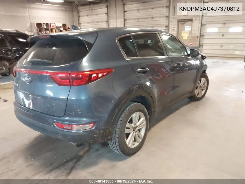 2018 Kia Sportage Lx VIN: KNDPM3AC4J7370812 Lot: 40143003