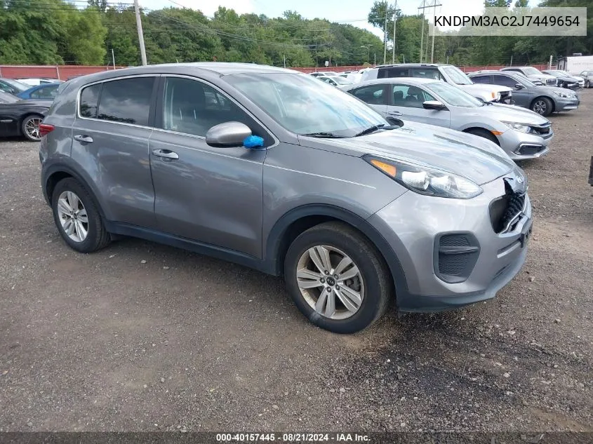 2018 Kia Sportage Lx VIN: KNDPM3AC2J7449654 Lot: 40157445