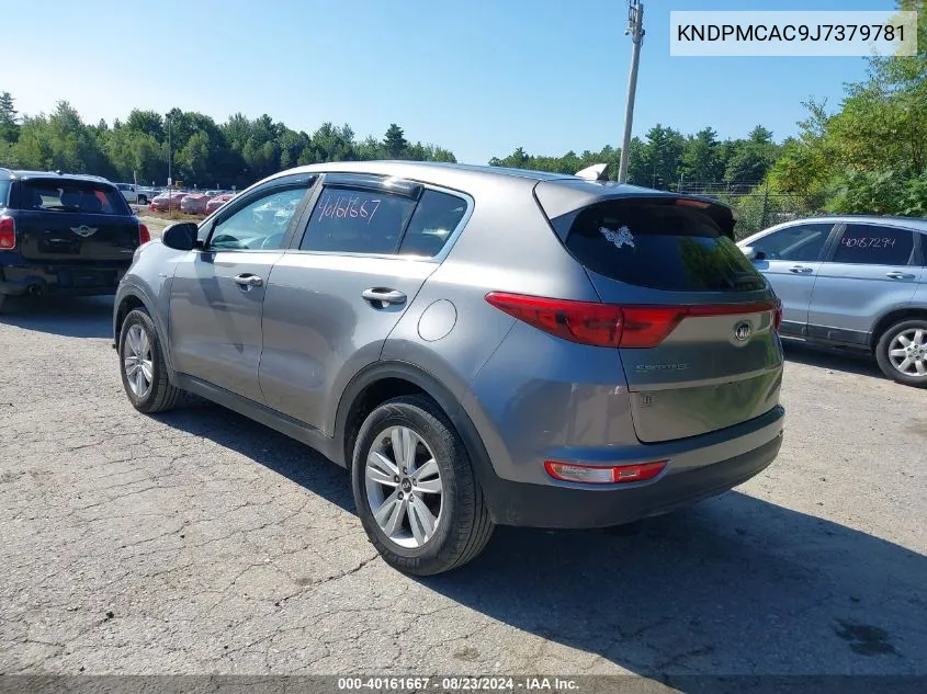 2018 Kia Sportage Lx VIN: KNDPMCAC9J7379781 Lot: 40161667