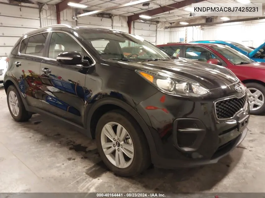 2018 Kia Sportage Lx VIN: KNDPM3AC8J7425231 Lot: 40164441