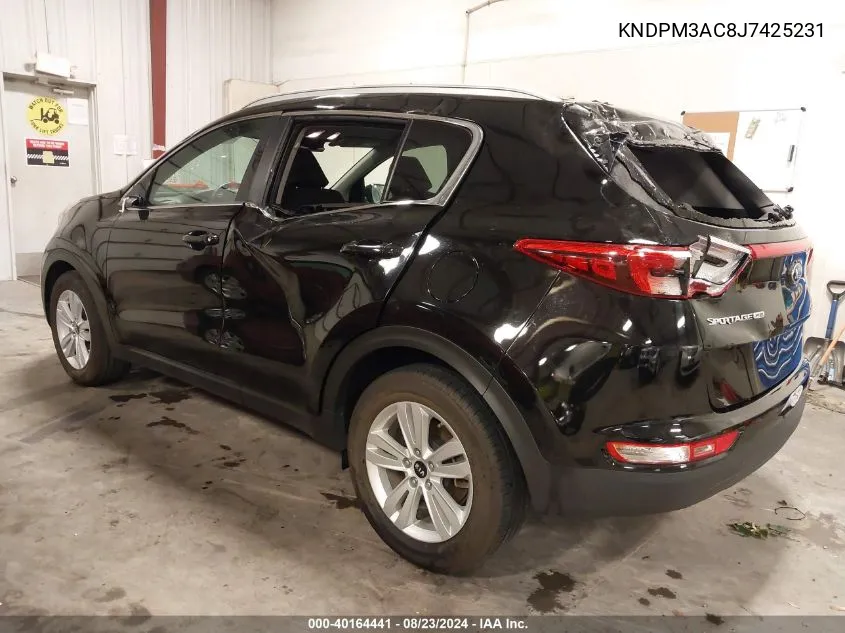 2018 Kia Sportage Lx VIN: KNDPM3AC8J7425231 Lot: 40164441