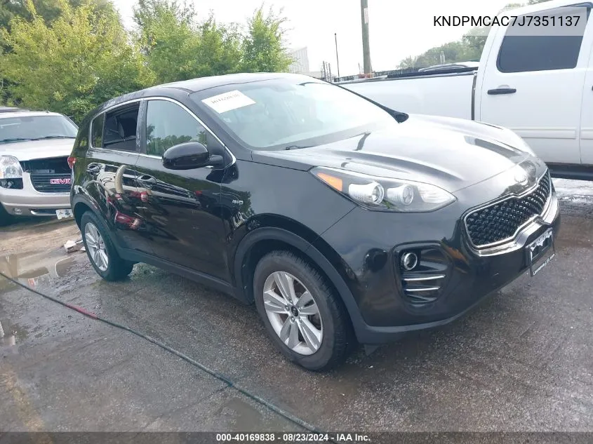 2018 Kia Sportage Lx VIN: KNDPMCAC7J7351137 Lot: 40169838