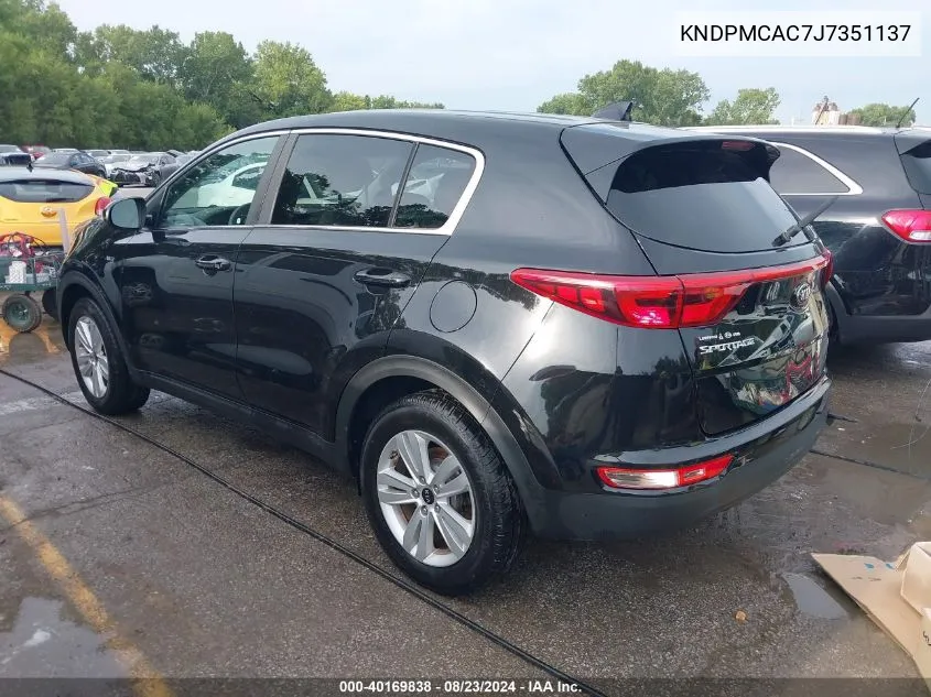 2018 Kia Sportage Lx VIN: KNDPMCAC7J7351137 Lot: 40169838