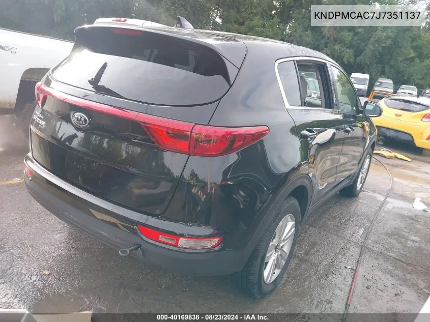 2018 Kia Sportage Lx VIN: KNDPMCAC7J7351137 Lot: 40169838