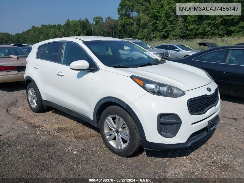 2018 Kia Sportage Lx VIN: KNDPM3AC4J7455147 Lot: 40198376