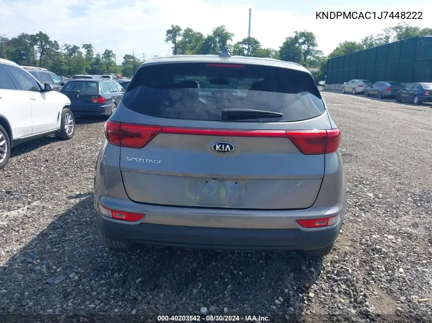 2018 Kia Sportage Lx VIN: KNDPMCAC1J7448222 Lot: 40203542