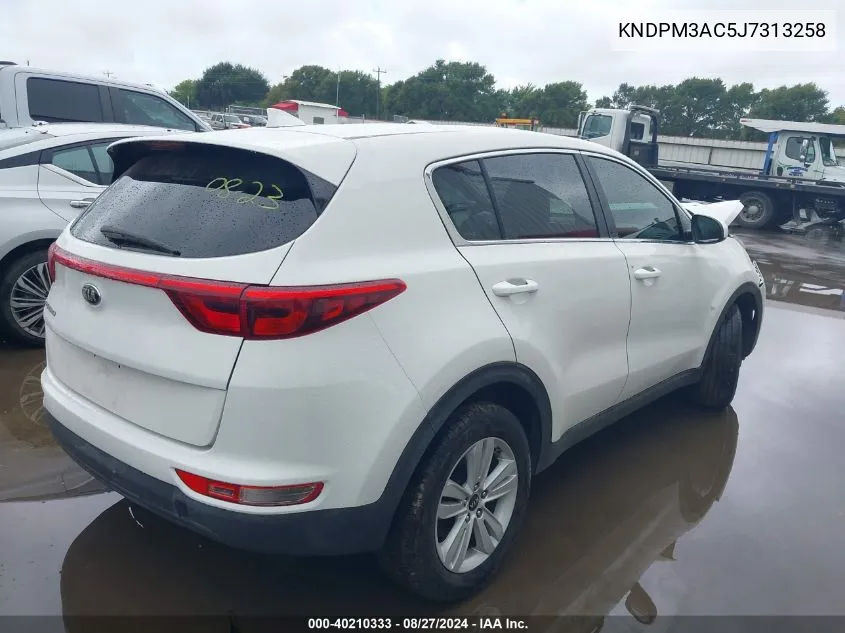 2018 Kia Sportage Lx VIN: KNDPM3AC5J7313258 Lot: 40210333