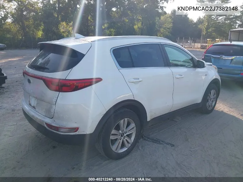 2018 Kia Sportage Lx VIN: KNDPMCAC2J7382148 Lot: 40212240