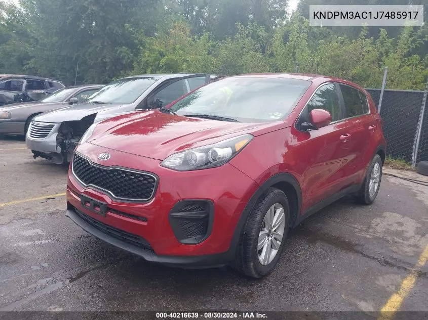 2018 Kia Sportage Lx VIN: KNDPM3AC1J7485917 Lot: 40216639