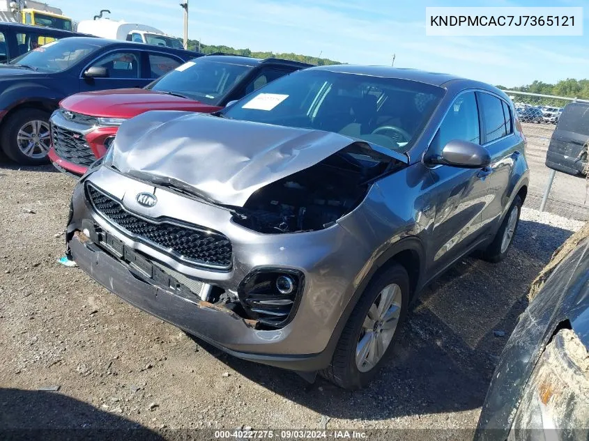 2018 Kia Sportage Lx VIN: KNDPMCAC7J7365121 Lot: 40227275