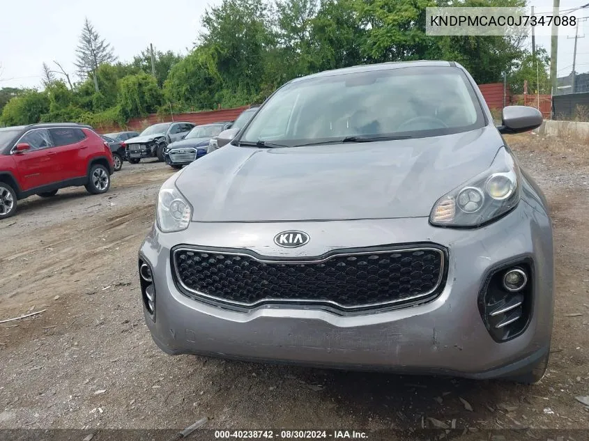 2018 Kia Sportage Lx VIN: KNDPMCAC0J7347088 Lot: 40238742