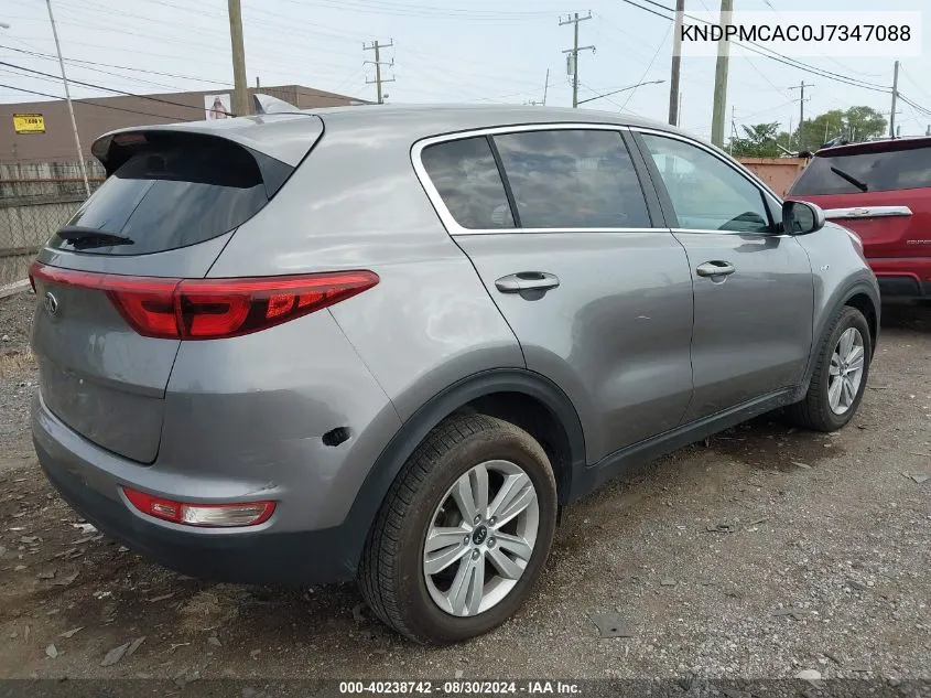 2018 Kia Sportage Lx VIN: KNDPMCAC0J7347088 Lot: 40238742