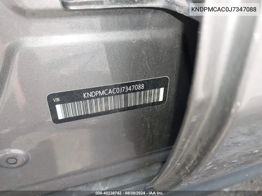 KNDPMCAC0J7347088 2018 Kia Sportage Lx