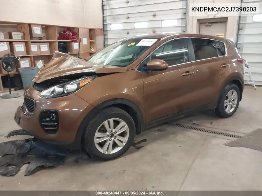 2018 Kia Sportage Lx VIN: KNDPMCAC2J7390203 Lot: 40240447