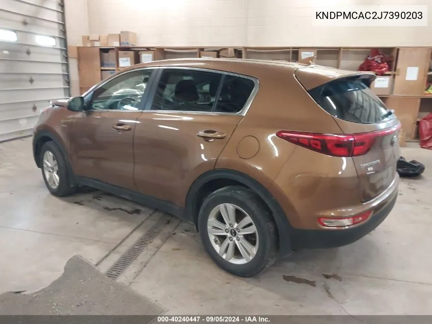 KNDPMCAC2J7390203 2018 Kia Sportage Lx