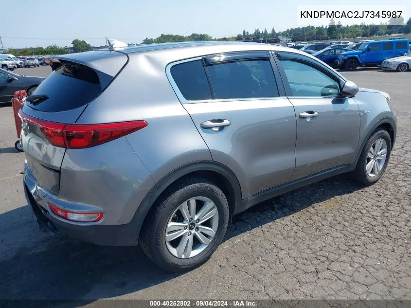 KNDPMCAC2J7345987 2018 Kia Sportage Lx