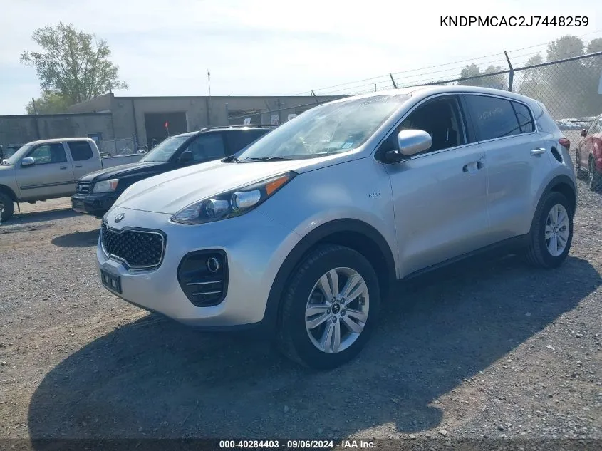 KNDPMCAC2J7448259 2018 Kia Sportage Lx