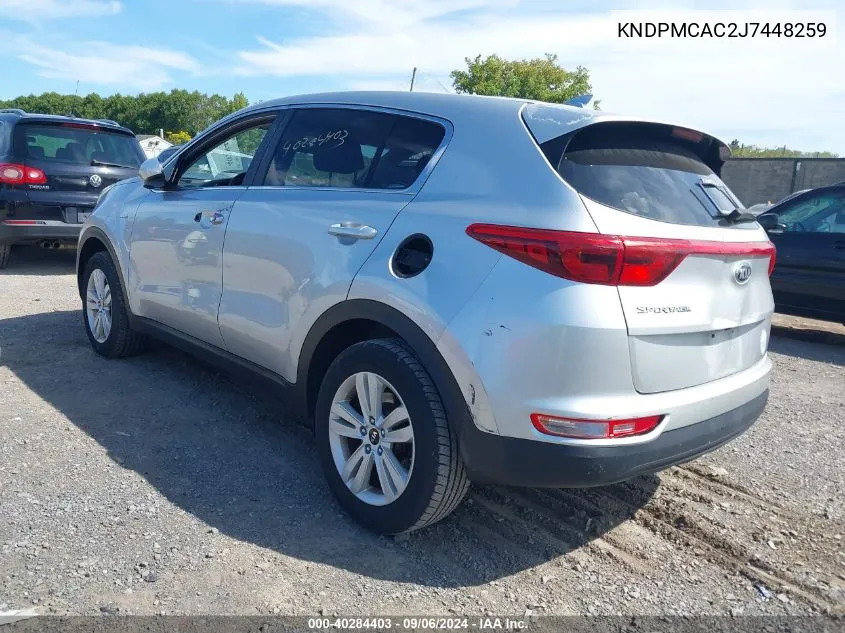 KNDPMCAC2J7448259 2018 Kia Sportage Lx