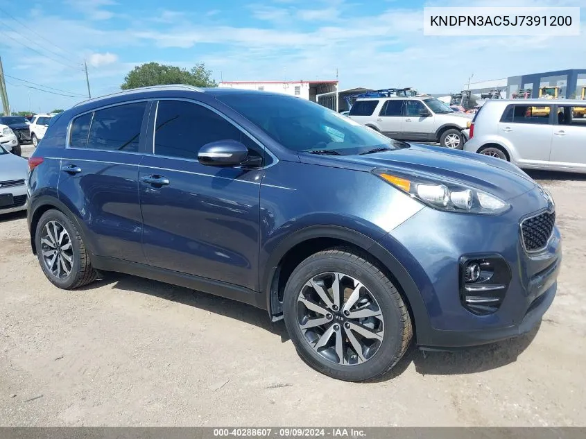 2018 Kia Sportage Ex VIN: KNDPN3AC5J7391200 Lot: 40288607