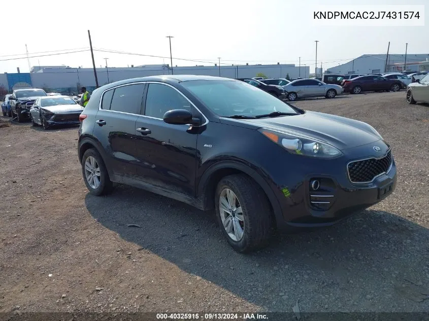 KNDPMCAC2J7431574 2018 Kia Sportage Lx