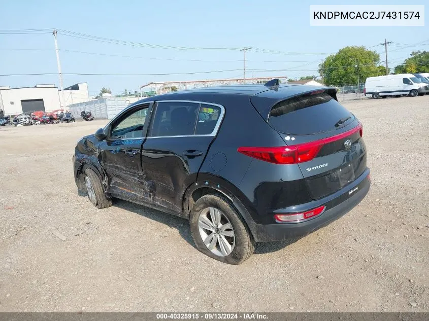 2018 Kia Sportage Lx VIN: KNDPMCAC2J7431574 Lot: 40325915