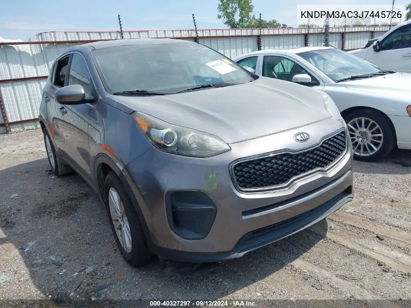 2018 Kia Sportage Lx VIN: KNDPM3AC3J7445726 Lot: 40327297