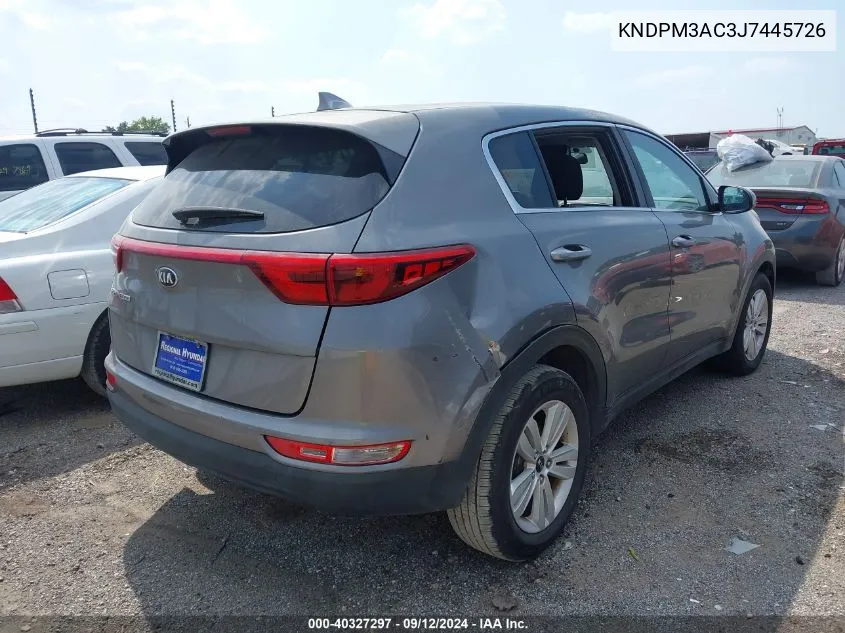 2018 Kia Sportage Lx VIN: KNDPM3AC3J7445726 Lot: 40327297