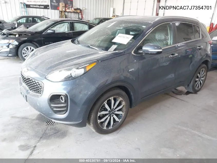 KNDPNCAC7J7354701 2018 Kia Sportage Ex