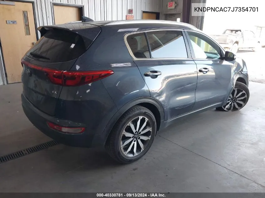 2018 Kia Sportage Ex VIN: KNDPNCAC7J7354701 Lot: 40330781