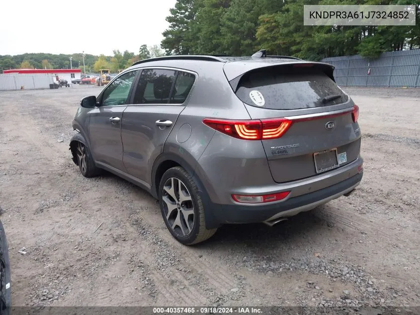 2018 Kia Sportage Sx VIN: KNDPR3A61J7324852 Lot: 40357465