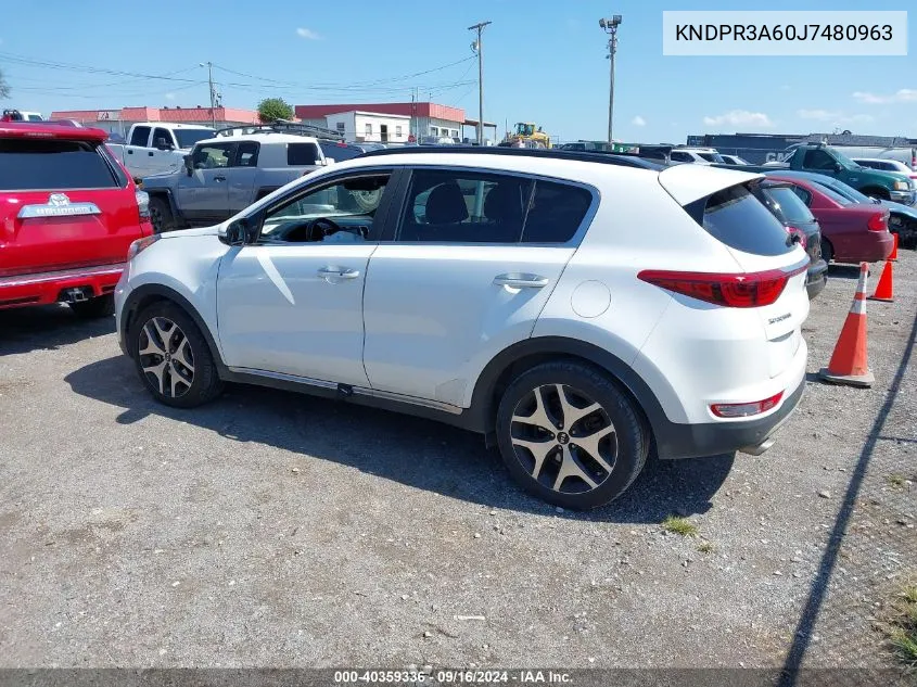 KNDPR3A60J7480963 2018 Kia Sportage Sx Turbo