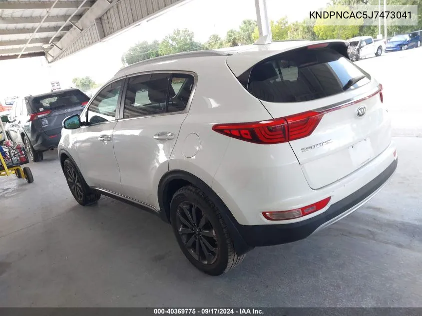 2018 Kia Sportage Ex VIN: KNDPNCAC5J7473041 Lot: 40369775