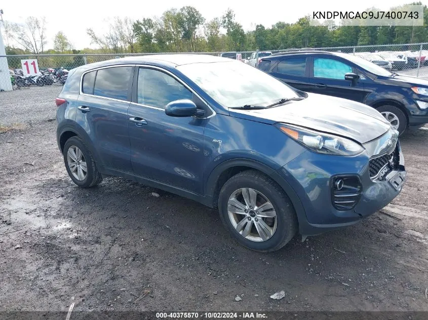 KNDPMCAC9J7400743 2018 Kia Sportage Lx