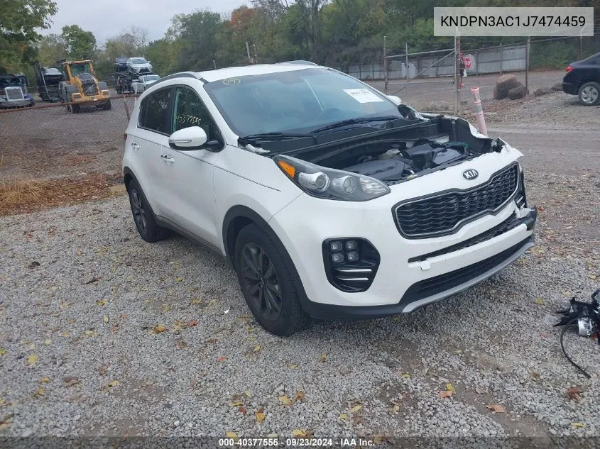 2018 Kia Sportage Ex VIN: KNDPN3AC1J7474459 Lot: 40377555