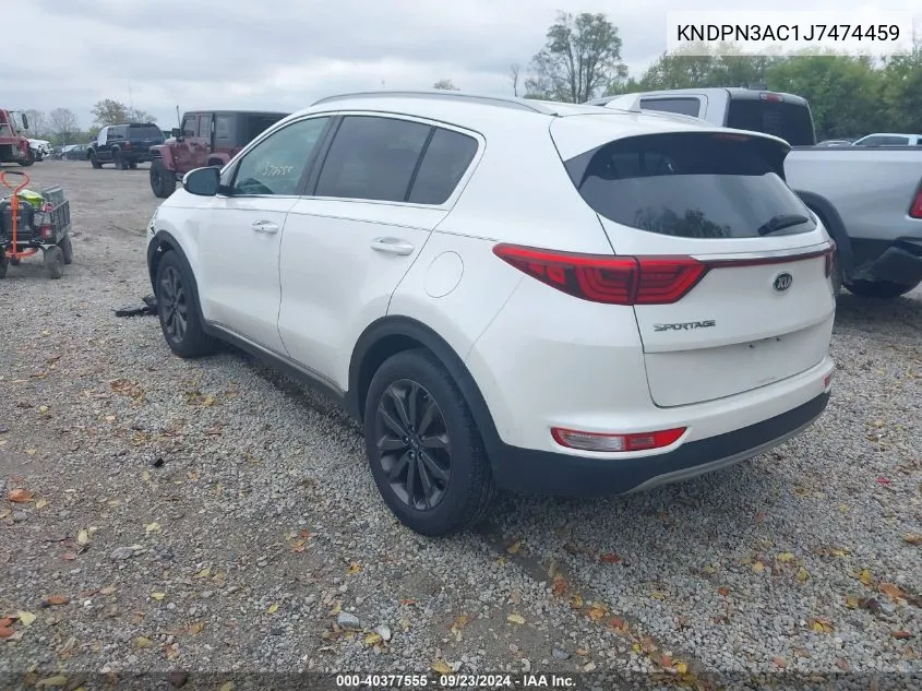 2018 Kia Sportage Ex VIN: KNDPN3AC1J7474459 Lot: 40377555