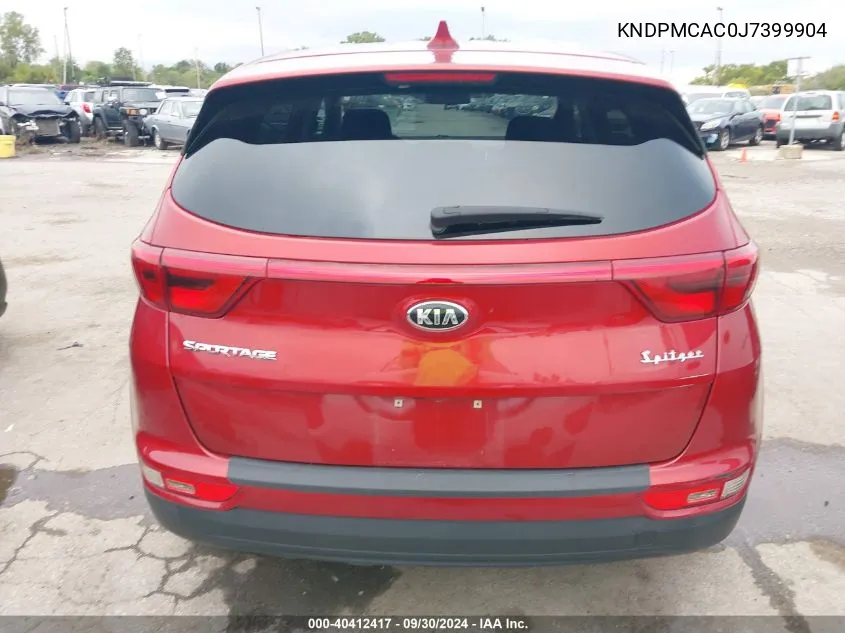 2018 Kia Sportage Lx VIN: KNDPMCAC0J7399904 Lot: 40412417