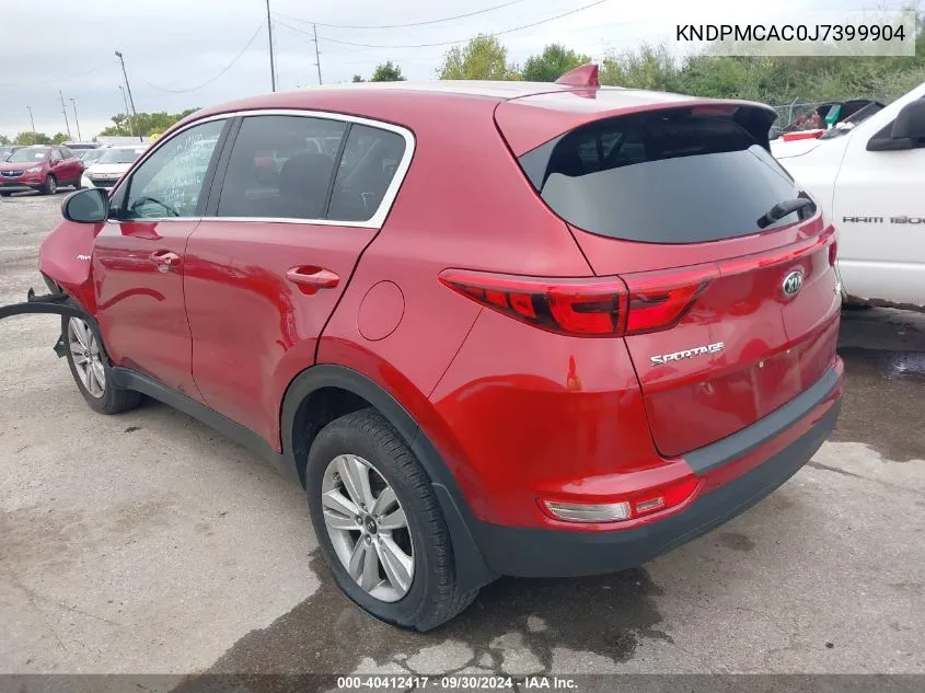 2018 Kia Sportage Lx VIN: KNDPMCAC0J7399904 Lot: 40412417