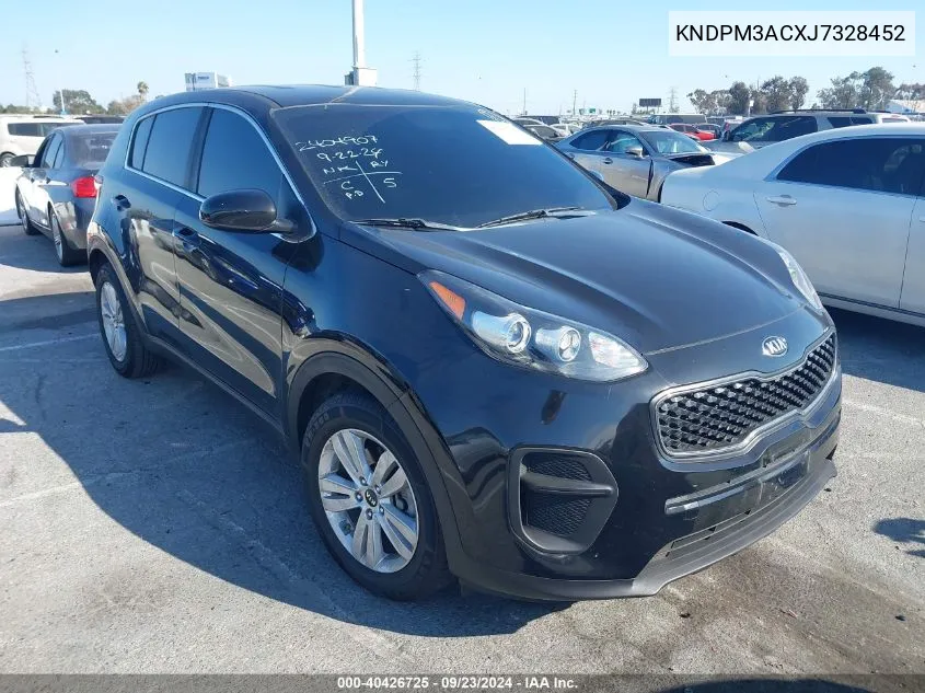 2018 Kia Sportage Lx VIN: KNDPM3ACXJ7328452 Lot: 40426725