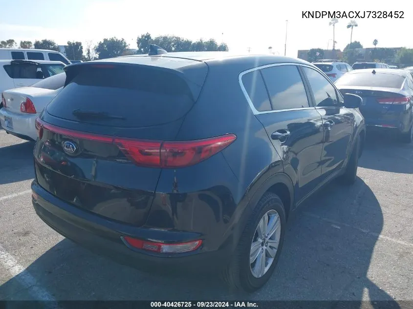 2018 Kia Sportage Lx VIN: KNDPM3ACXJ7328452 Lot: 40426725