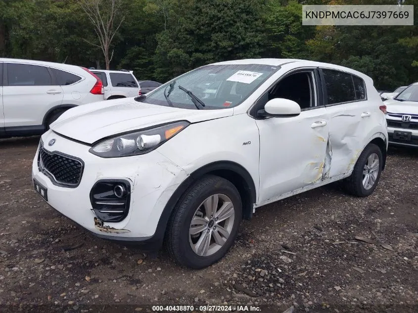 2018 Kia Sportage Lx VIN: KNDPMCAC6J7397669 Lot: 40438870