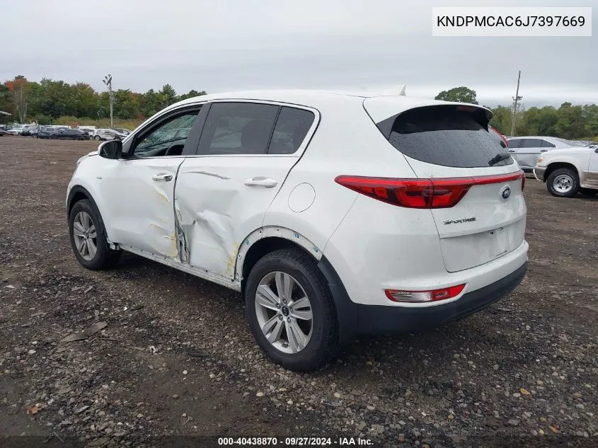 2018 Kia Sportage Lx VIN: KNDPMCAC6J7397669 Lot: 40438870